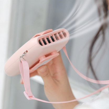 USB Rechargeable Neck Fan - Mini Silent Handheld Fan